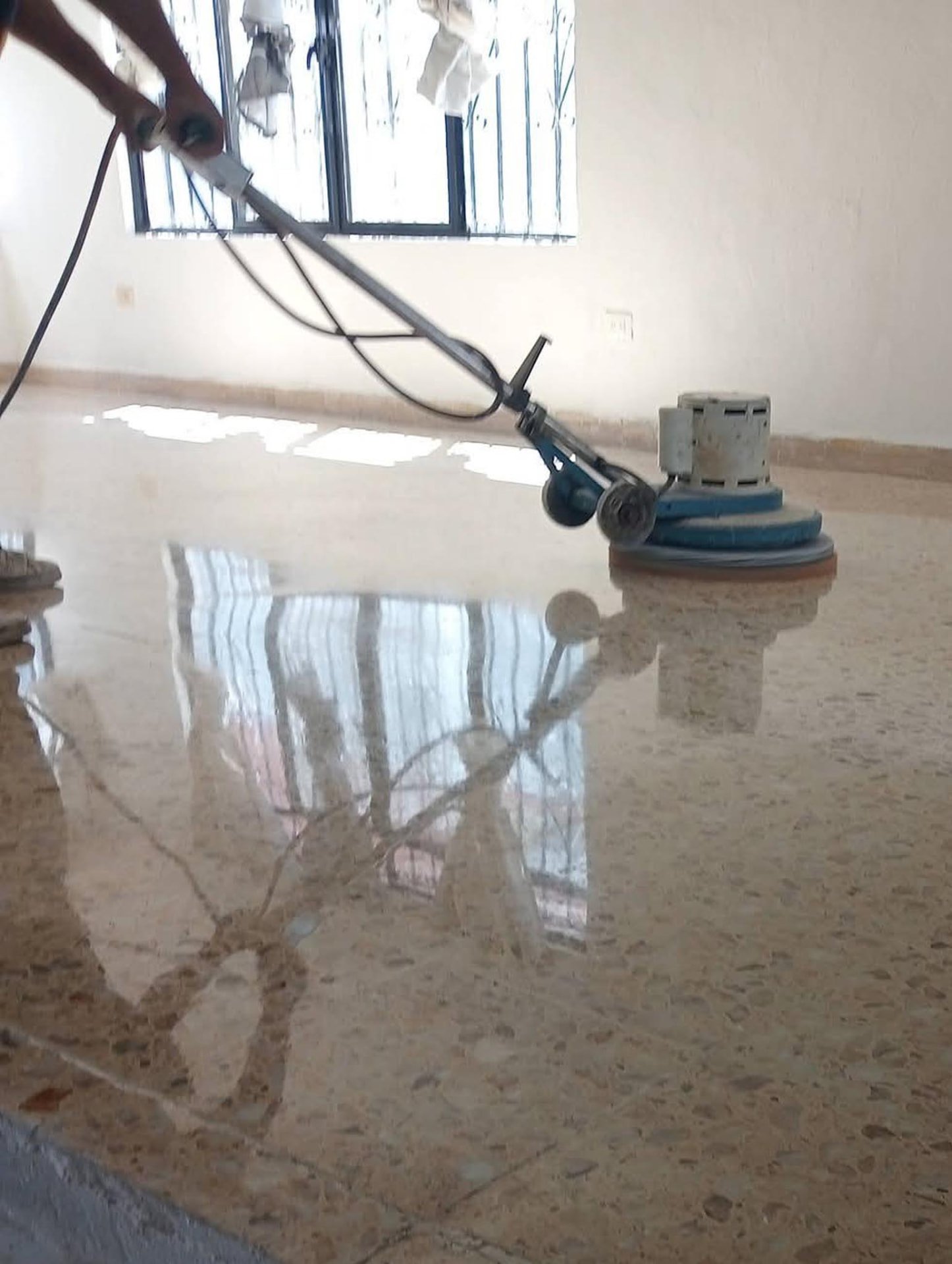 Piso de mosaicos calcáreos pulido y brillante